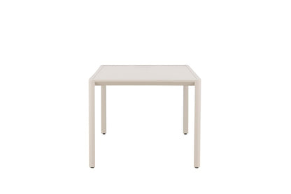 Luxusbetten24 Vento Gartentisch Aluminium 200×90 cm Beige Modernes Design Wetterfest