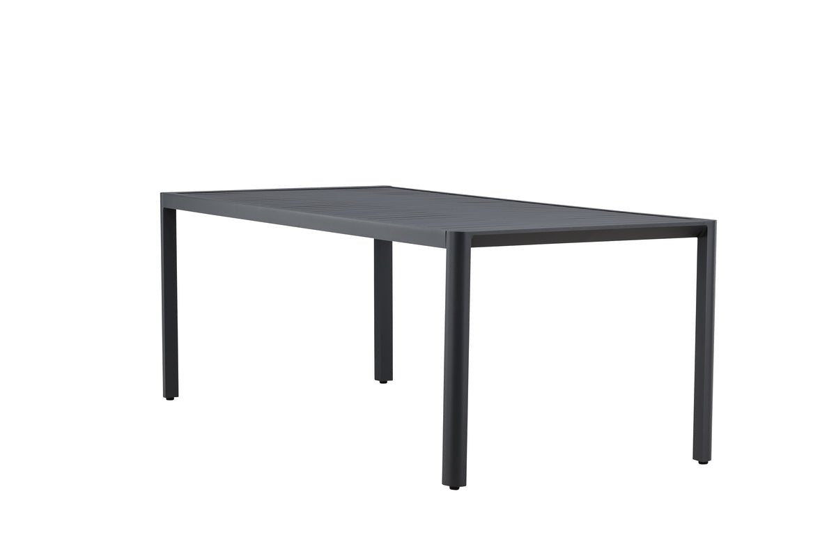 Luxusbetten24 Vento Gartentisch Aluminium 200×90 cm Beige Modernes Design Wetterfest