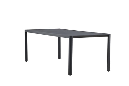 Luxusbetten24 Vento Gartentisch Aluminium 200×90 cm Beige Modernes Design Wetterfest