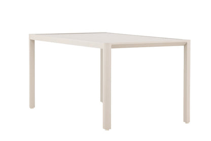 Garten Esstisch Vasta - 150x85 cm aus Aluminium in Beige oder Schwarz