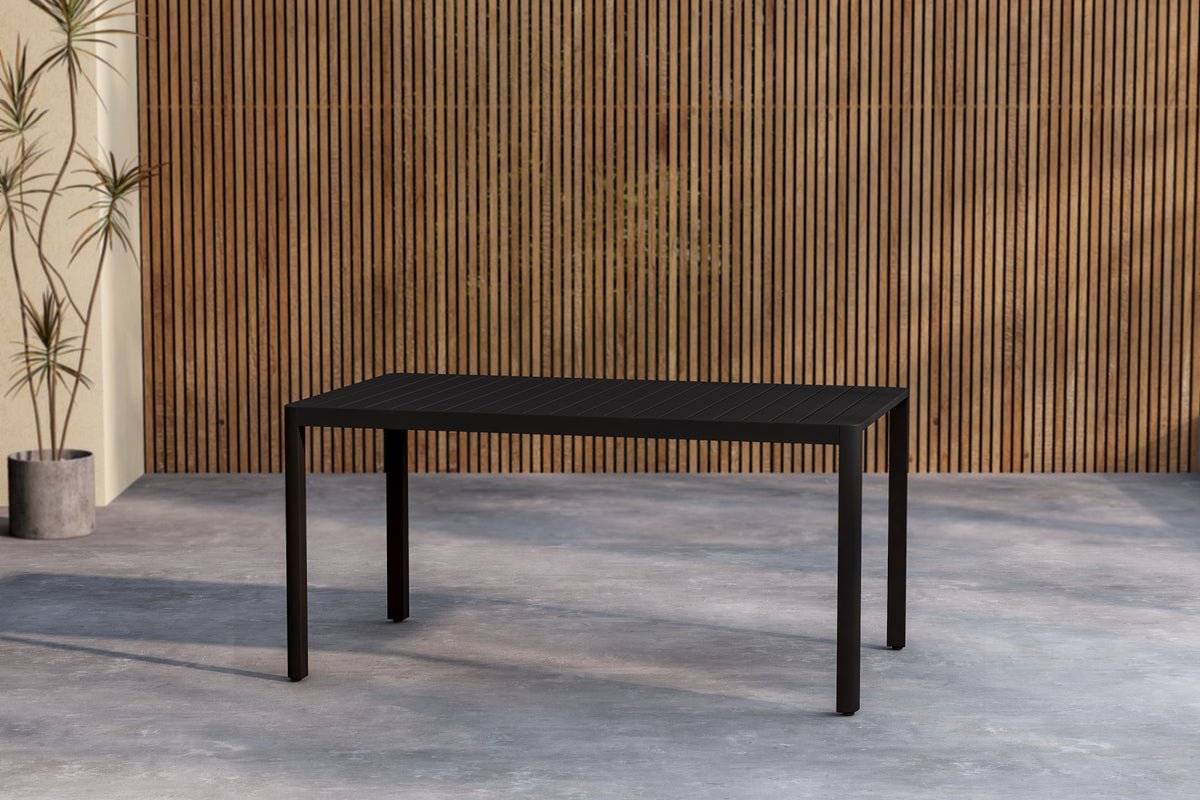 Garten Esstisch Vasta - 150x85 cm aus Aluminium in Beige oder Schwarz