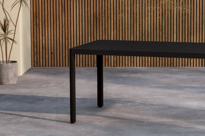 Garten Esstisch Vasta - 150x85 cm aus Aluminium in Beige oder Schwarz