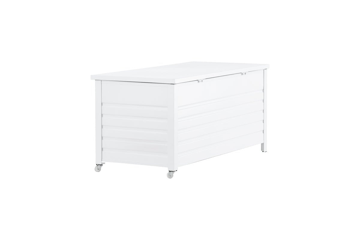 Garten Kissenbox Erika - Aus weißem Aluminium