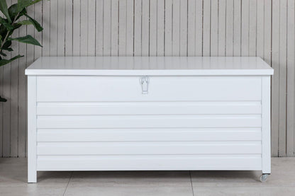 Garten Kissenbox Erika - Aus weißem Aluminium