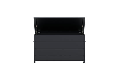 Luxusbetten24 Nessa Gartenkissenbox Aus Schwarzem Aluminium Schwarz Design
