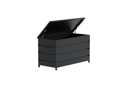 Luxusbetten24 Nessa Gartenkissenbox Aus Schwarzem Aluminium Schwarz Design