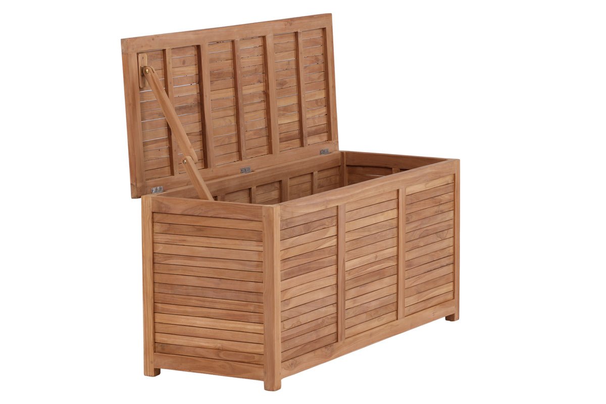 Luxusbetten24 Sorine Garten Kissenbox aus Teakholz 60x130x50 Cm