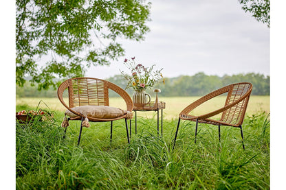 Garten-Lounge-Set Cano – Luftiges Polyrattan-Design in Natur (3‑teilig)