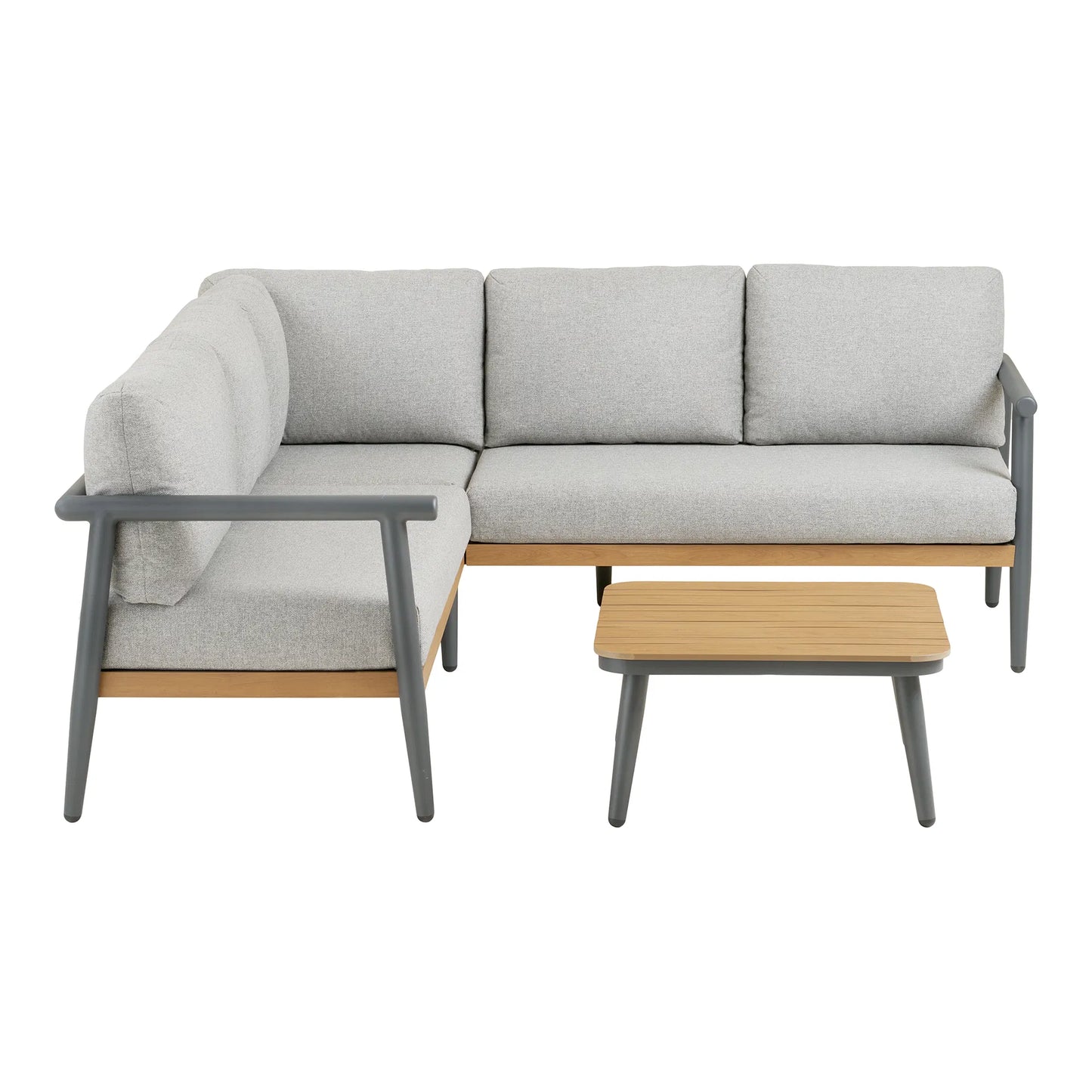 Luxusbetten24 Velmora Garten-Lounge-Set Aluminiumgestell für Grau/Beige