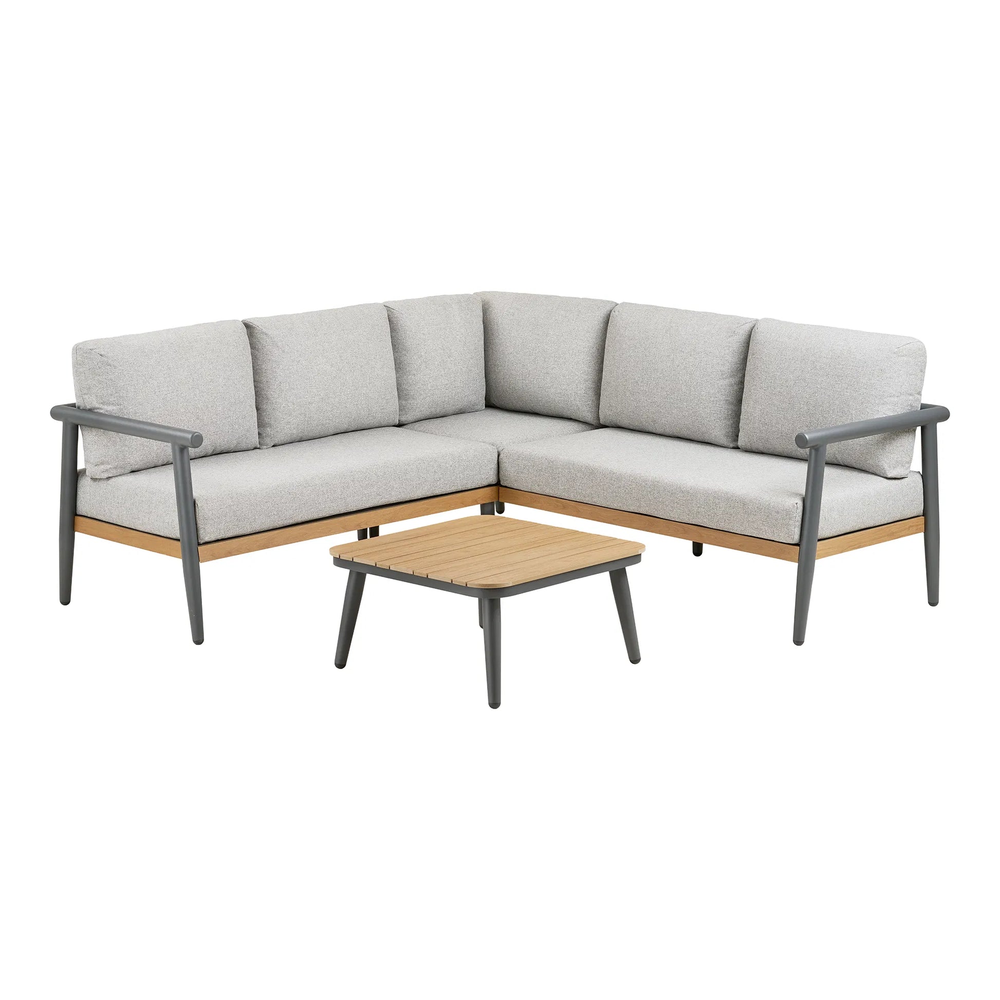Luxusbetten24 Velmora Garten-Lounge-Set Aluminiumgestell für Grau/Beige