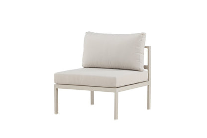 Luxusbetten24 Amina Garten Loungesessel, Wetterfeste Kissen, Beige