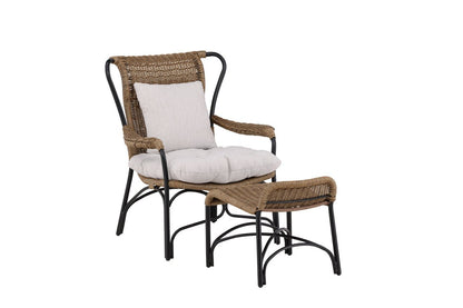 Luxusbetten24 Garten Loungesessel Asia Schwarz Gestell