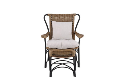 Luxusbetten24 Garten Loungesessel Asia Schwarz Gestell