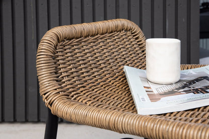 Luxusbetten24 Garten Loungesessel Asia Schwarz Gestell