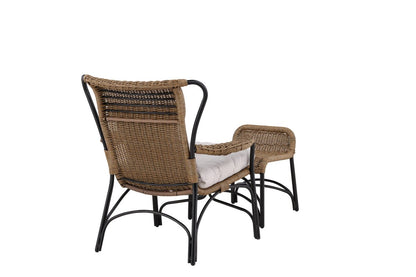 Luxusbetten24 Garten Loungesessel Asia Schwarz Gestell