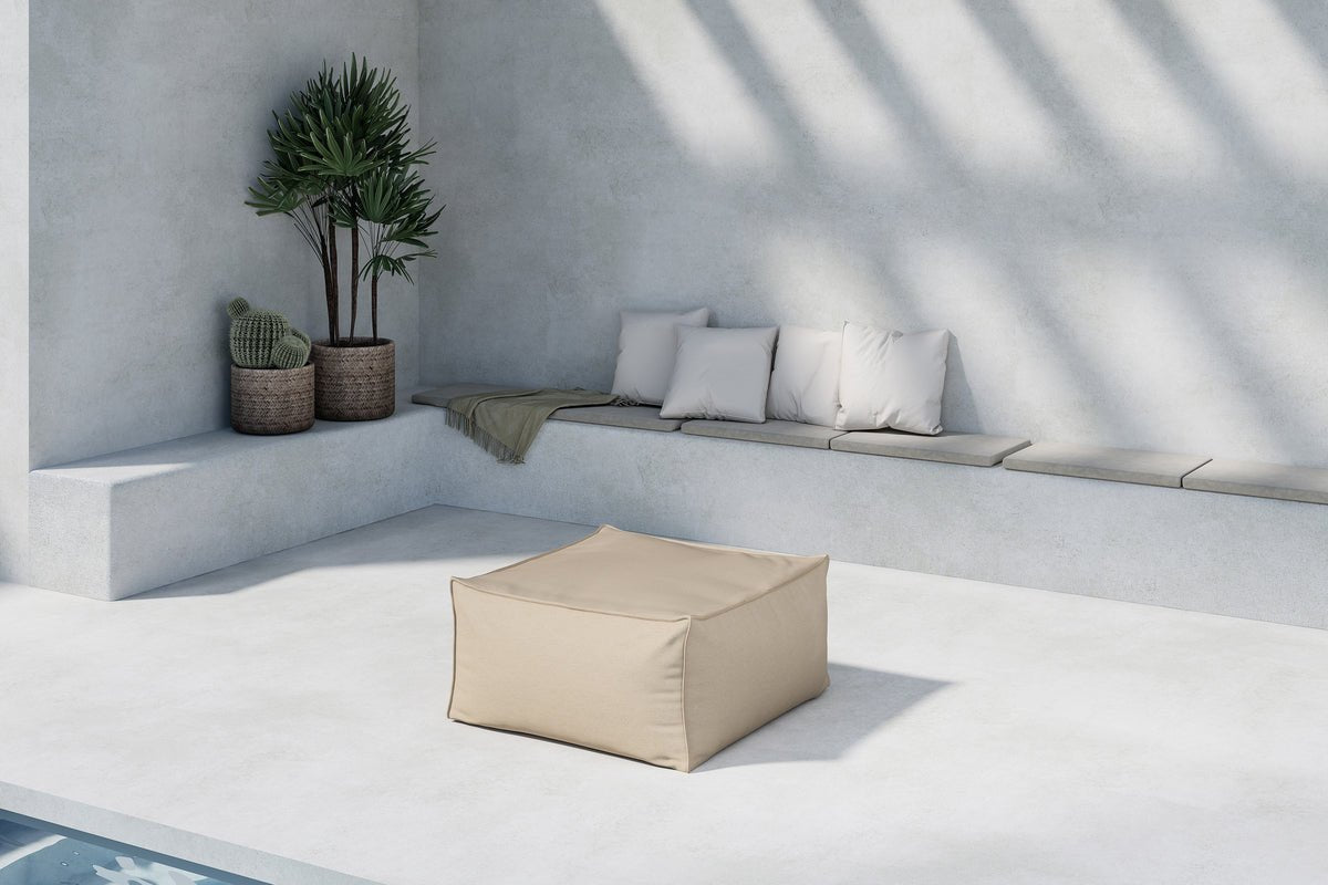 Luxusbetten24 Breva Garten Loungesessel Olefin Stoff Beige