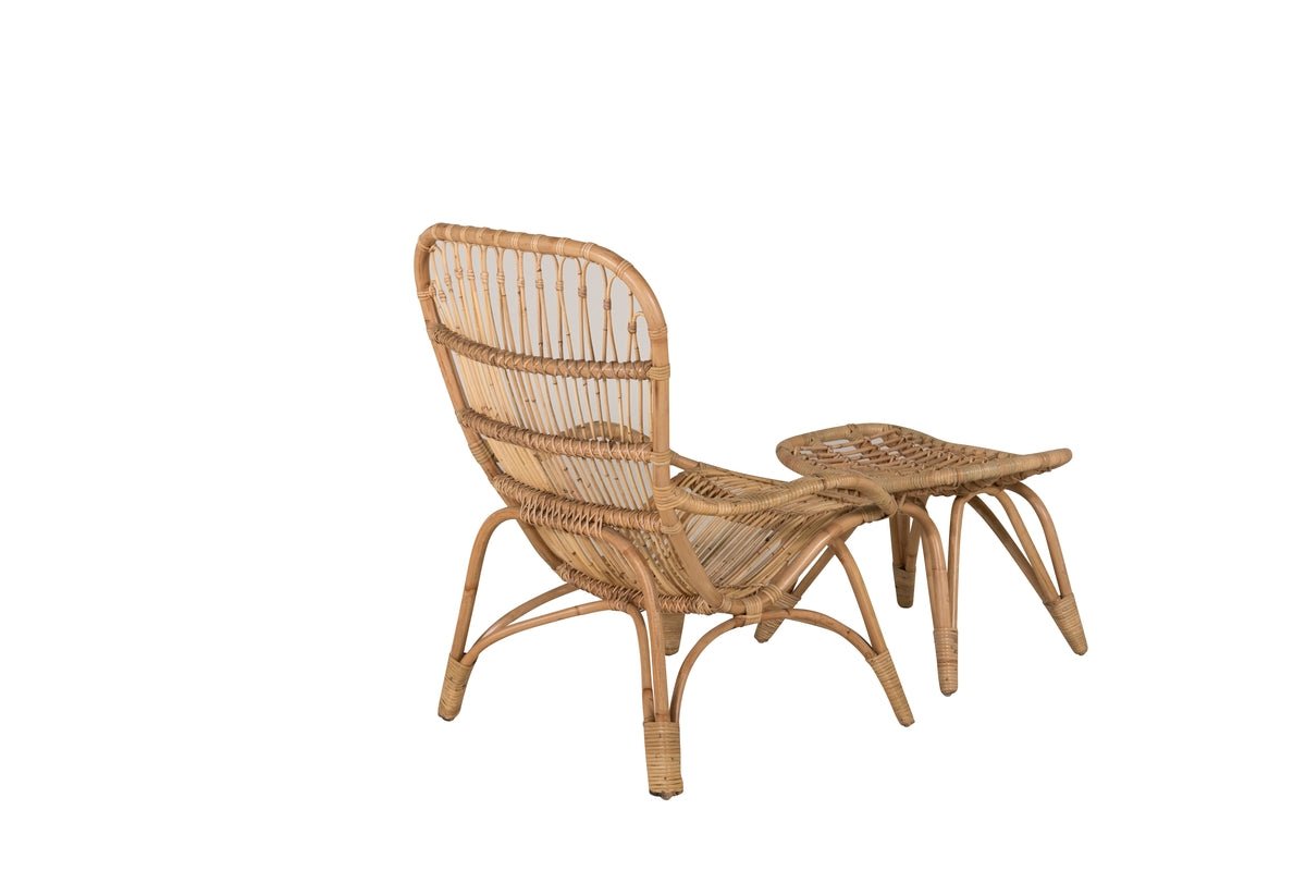 Luxusbetten24 Elenore Garten-Loungesessel Natur inklusive Kissen für Garten