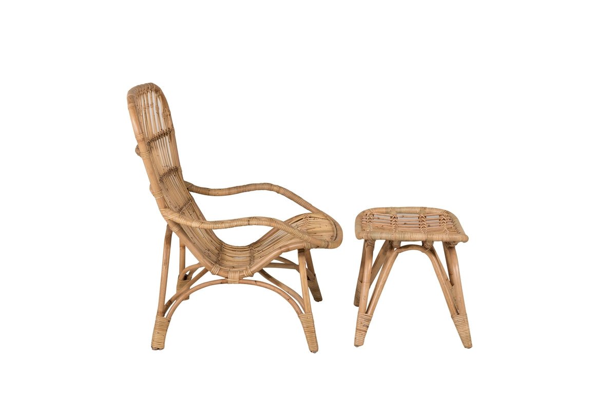 Luxusbetten24 Elenore Garten-Loungesessel Natur inklusive Kissen für Garten