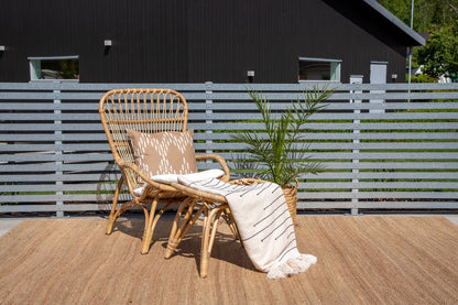 Luxusbetten24 Elenore Garten-Loungesessel Natur inklusive Kissen für Garten
