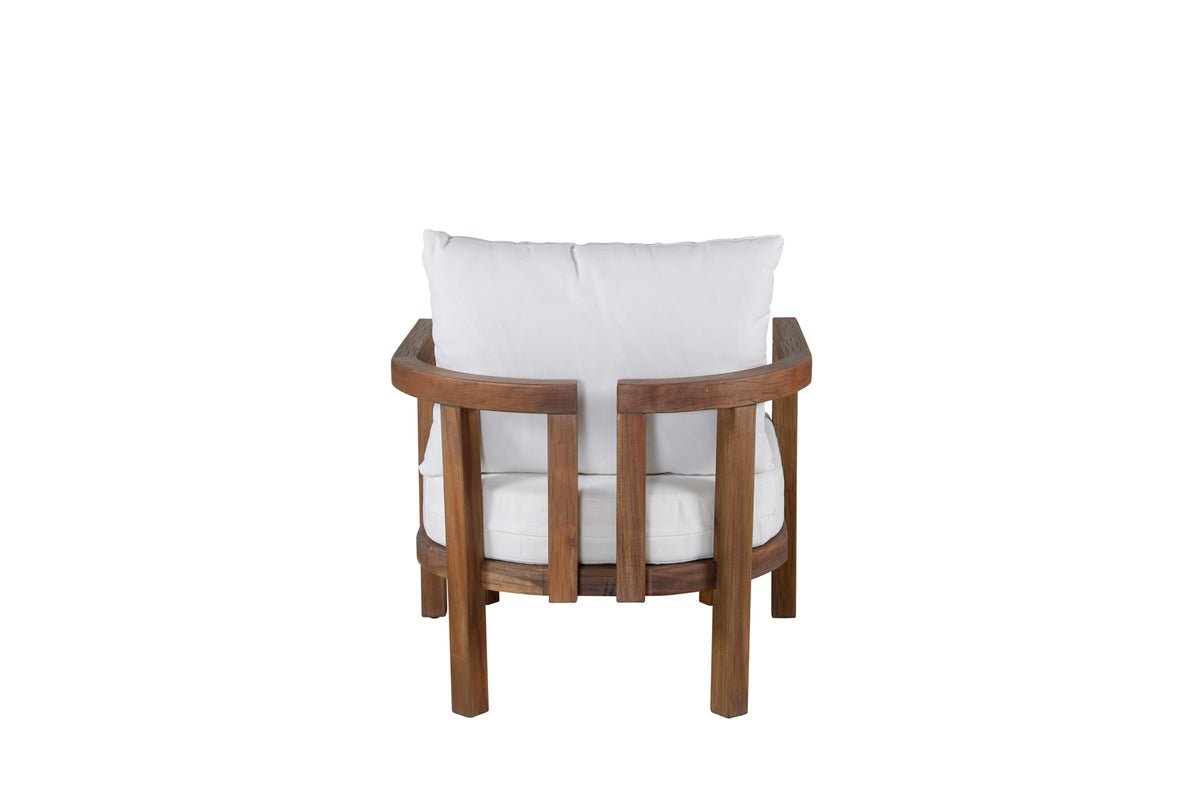 Luxusbetten24 Erika Garten-Loungesessel Braun aus Akazie und Polyester