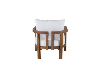 Luxusbetten24 Erika Garten-Loungesessel Braun aus Akazie und Polyester