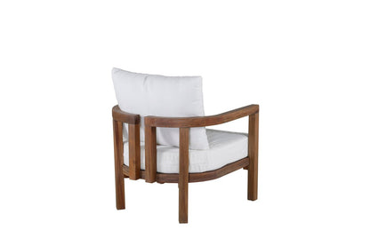 Luxusbetten24 Erika Garten-Loungesessel Braun aus Akazie und Polyester