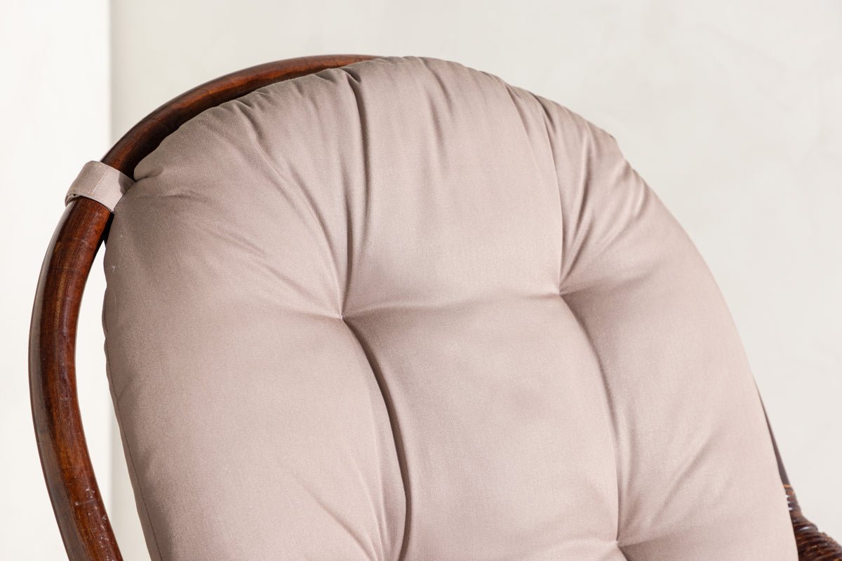 Luxusbetten24 Finn Garten Loungesessel Rattan Outdoor Premium, Dunkelwalnuss
