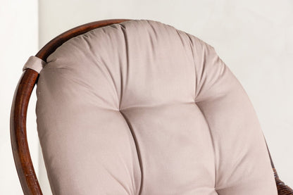 Luxusbetten24 Finn Garten Loungesessel Rattan Outdoor Premium, Dunkelwalnuss