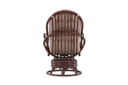Luxusbetten24 Finn Garten Loungesessel Rattan Outdoor Premium, Dunkelwalnuss