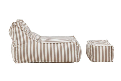 Luxusbetten24 Hello Kombi Gartensessel – Weiß/Braun oder Beige