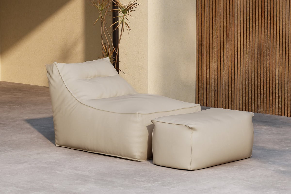Luxusbetten24 Hello Kombi Gartensessel – Weiß/Braun oder Beige