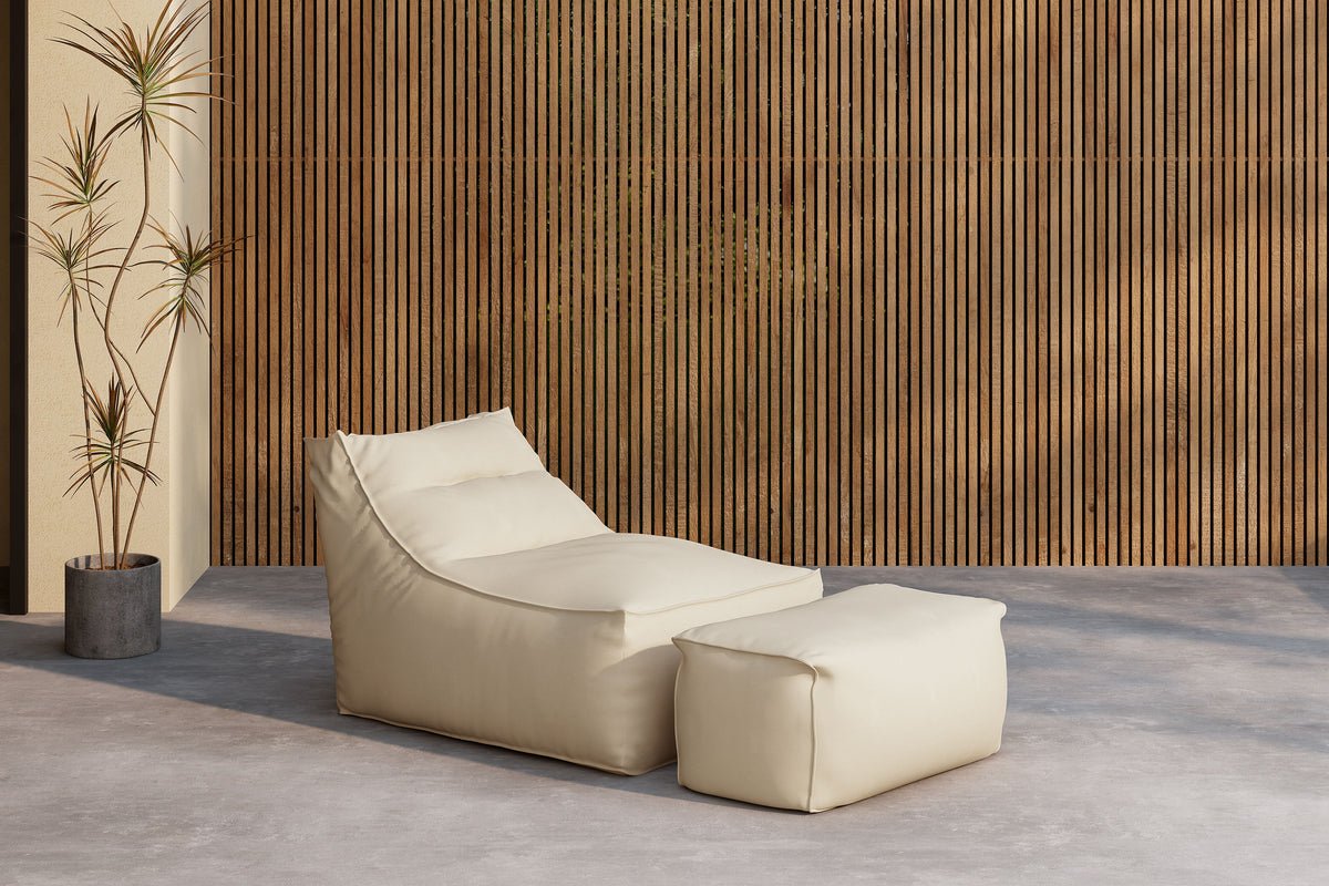 Luxusbetten24 Hello Kombi Gartensessel – Weiß/Braun oder Beige