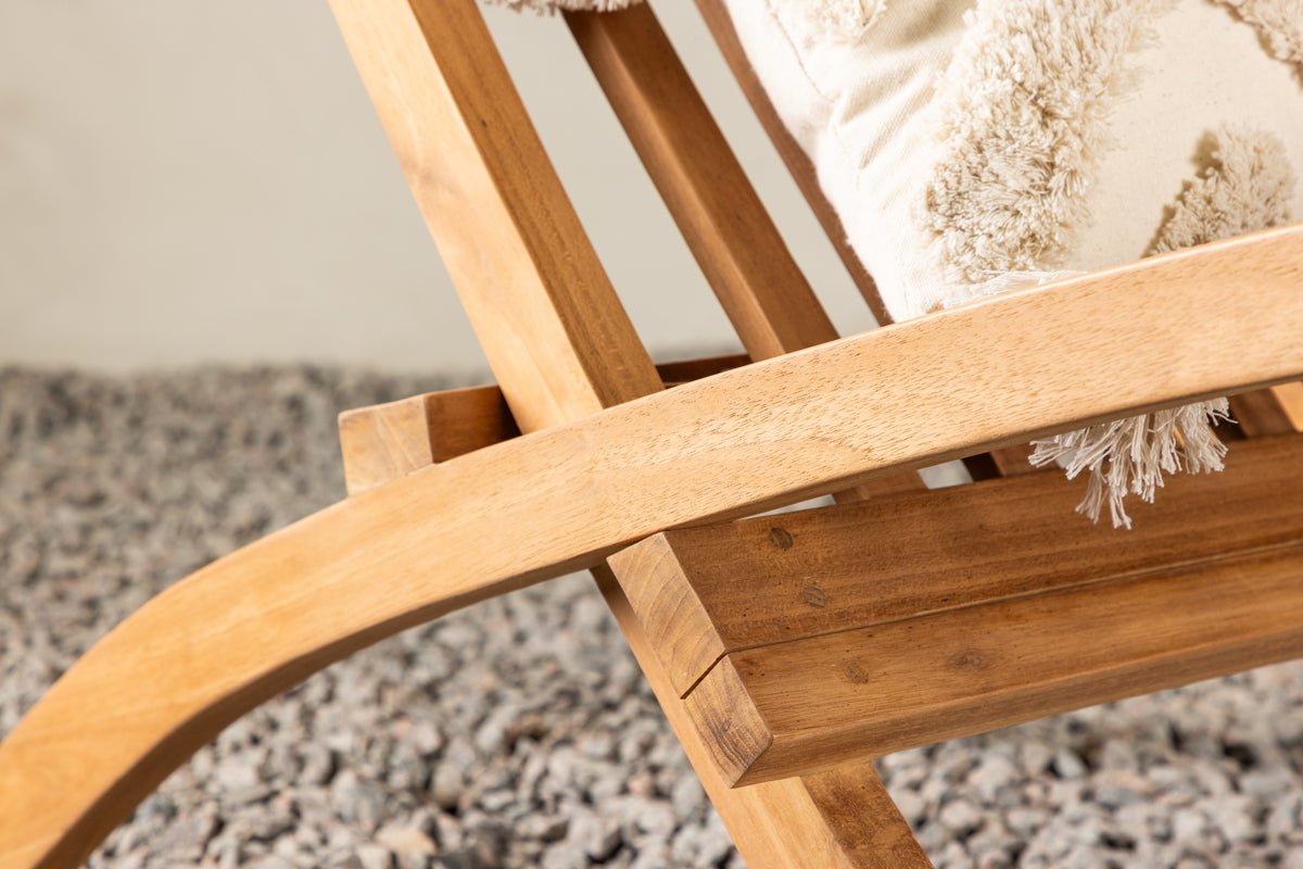 Hope Garten-Loungesessel aus Witterungsbeständigem Teakholz, Natur, für Außenbereich