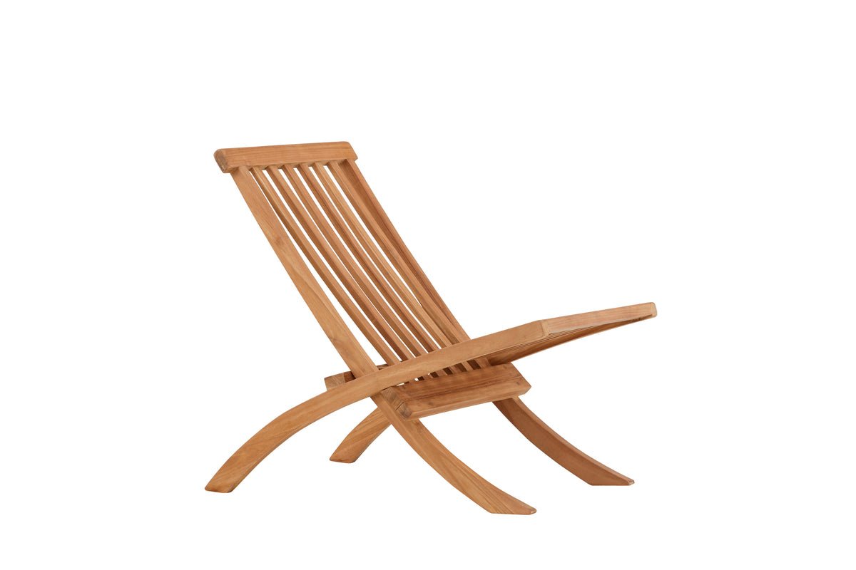 Luxusbetten24 June Loungesessel Gartenstuhl Teakholz Outdoor für Natur-Optik