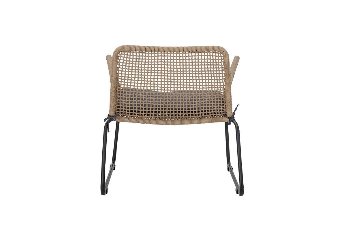 Luxusbetten24 Garten Kairo Loungesessel – Metall mit handgeflochtenem Seil