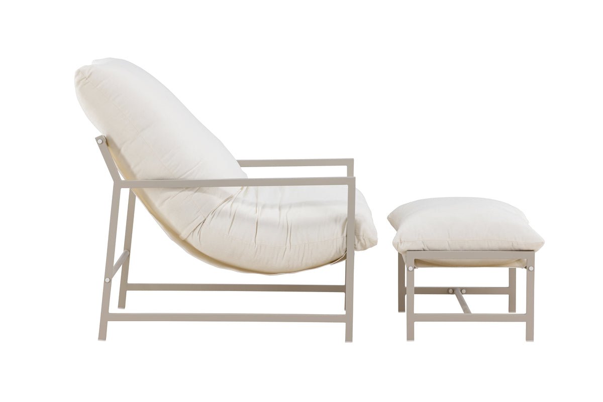 Lissi Garten-Loungesessel Outdoor Komfort – Schwarz Oder Beige, Stahl