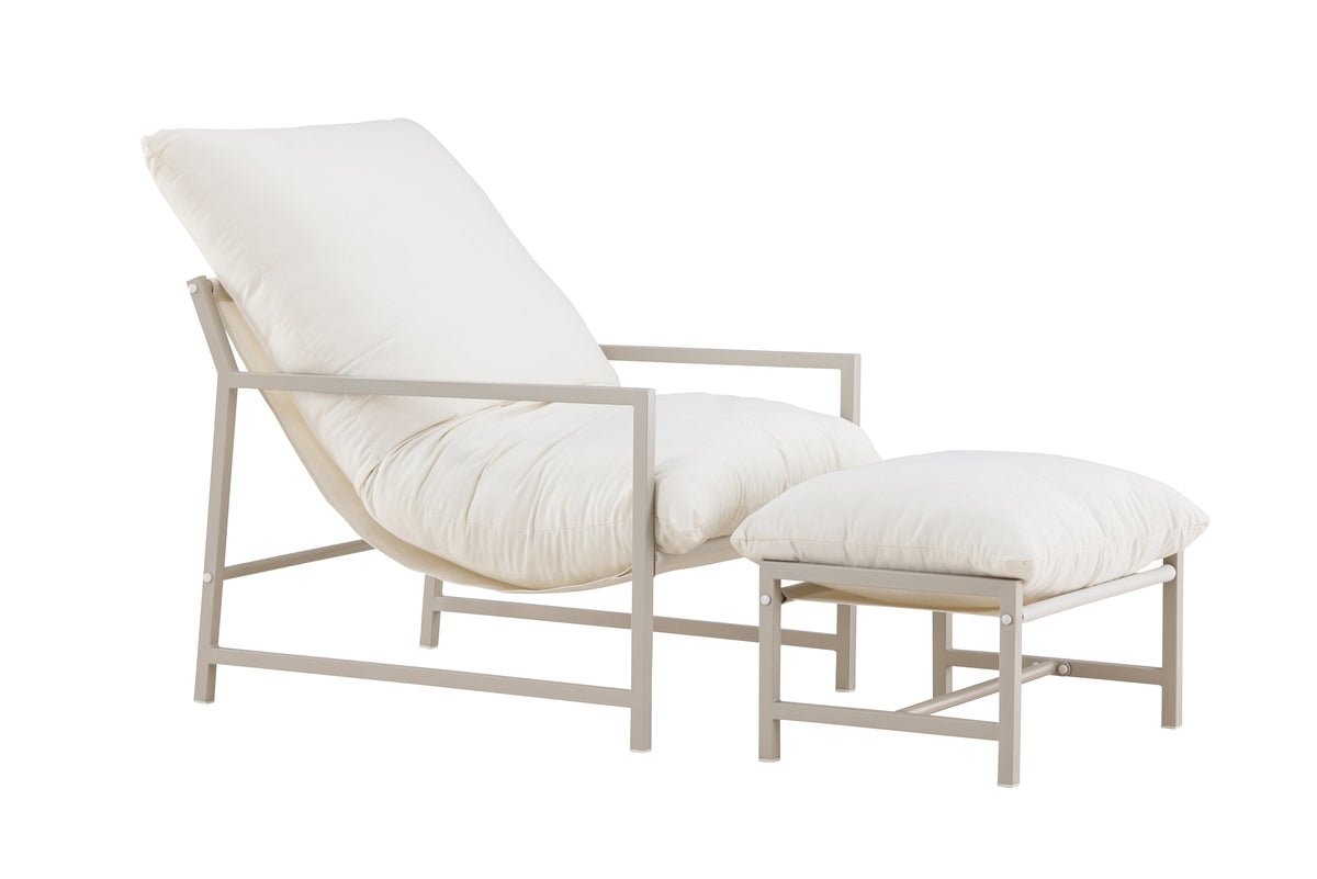 Lissi Garten-Loungesessel Outdoor Komfort – Schwarz Oder Beige, Stahl