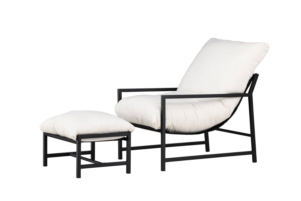 Lissi Garten-Loungesessel Outdoor Komfort – Schwarz Oder Beige, Stahl