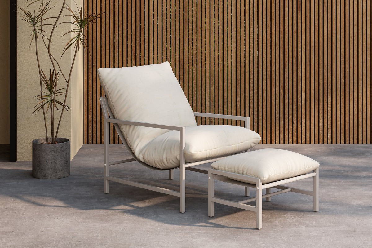 Lissi Garten-Loungesessel Outdoor Komfort – Schwarz Oder Beige, Stahl