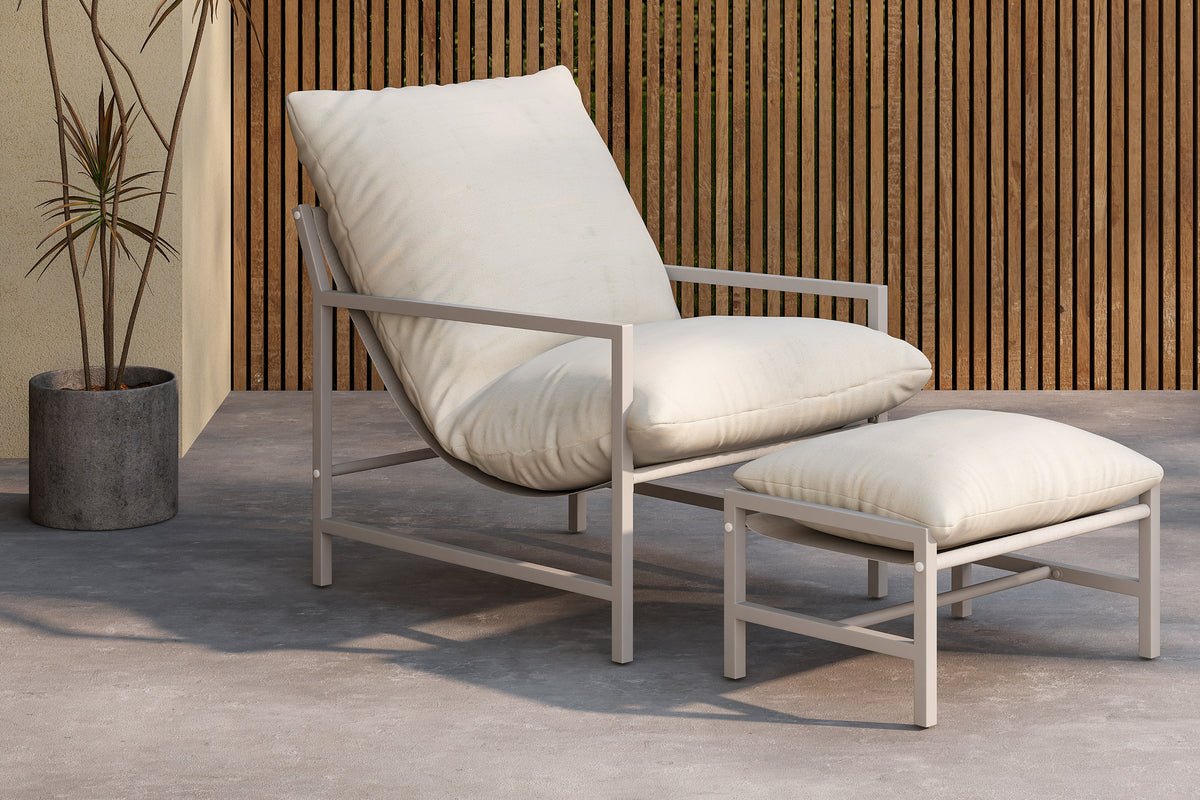 Lissi Garten-Loungesessel Outdoor Komfort – Schwarz Oder Beige, Stahl