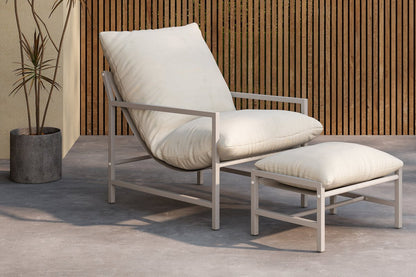 Lissi Garten-Loungesessel Outdoor Komfort – Schwarz Oder Beige, Stahl