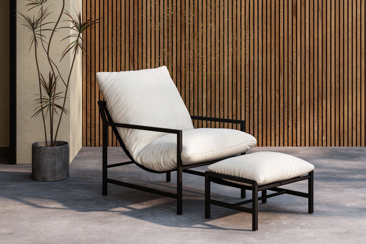 Lissi Garten-Loungesessel Outdoor Komfort – Schwarz Oder Beige, Stahl