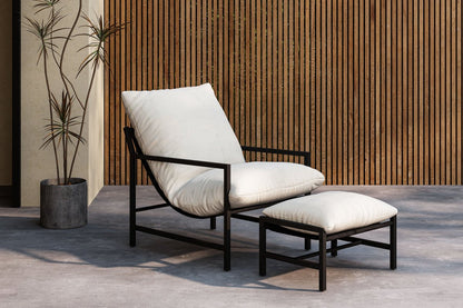 Lissi Garten-Loungesessel Outdoor Komfort – Schwarz Oder Beige, Stahl