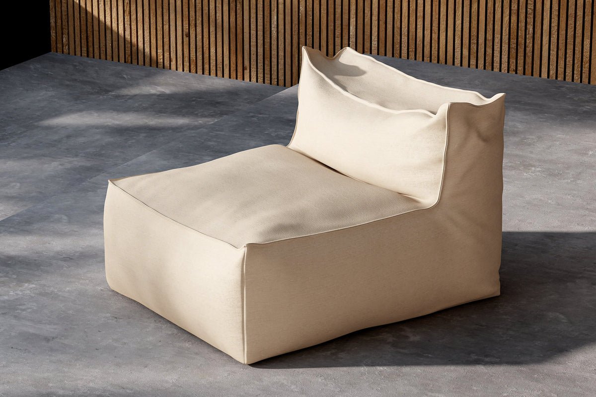 Luxusbetten24 Garten Loungesessel Minoa Beige Olefin Outdoor Sitzkomfort