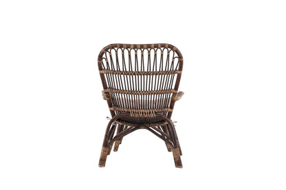 Garten-Loungesessel Neapel – Aus Bambus Und Rattan In Walnussbraun