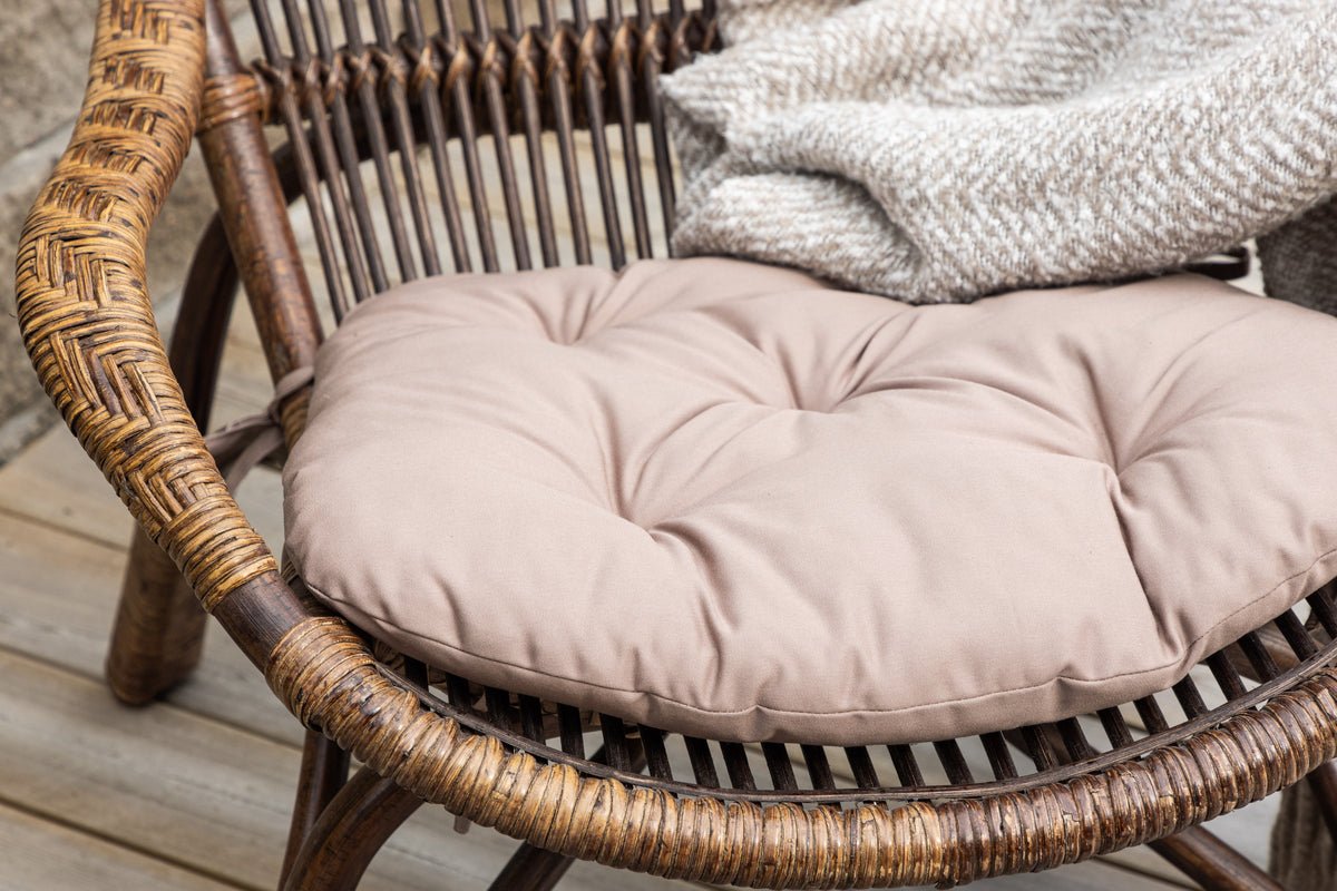 Garten-Loungesessel Neapel – Aus Bambus Und Rattan In Walnussbraun