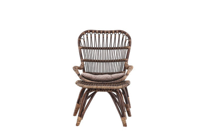Garten-Loungesessel Neapel – Aus Bambus Und Rattan In Walnussbraun