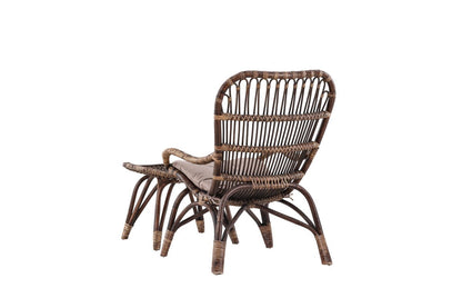 Garten-Loungesessel Neapel – Aus Bambus Und Rattan In Walnussbraun