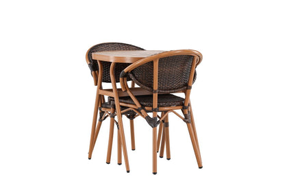 Elyon Garten Loungeset Braun – 3‑teiliges Set mit Tisch