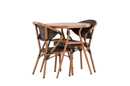 Elyon Garten Loungeset Braun – 3‑teiliges Set mit Tisch